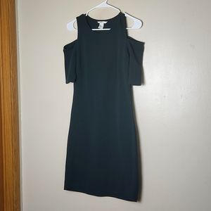 H&M Green Cold Shoulder Dress